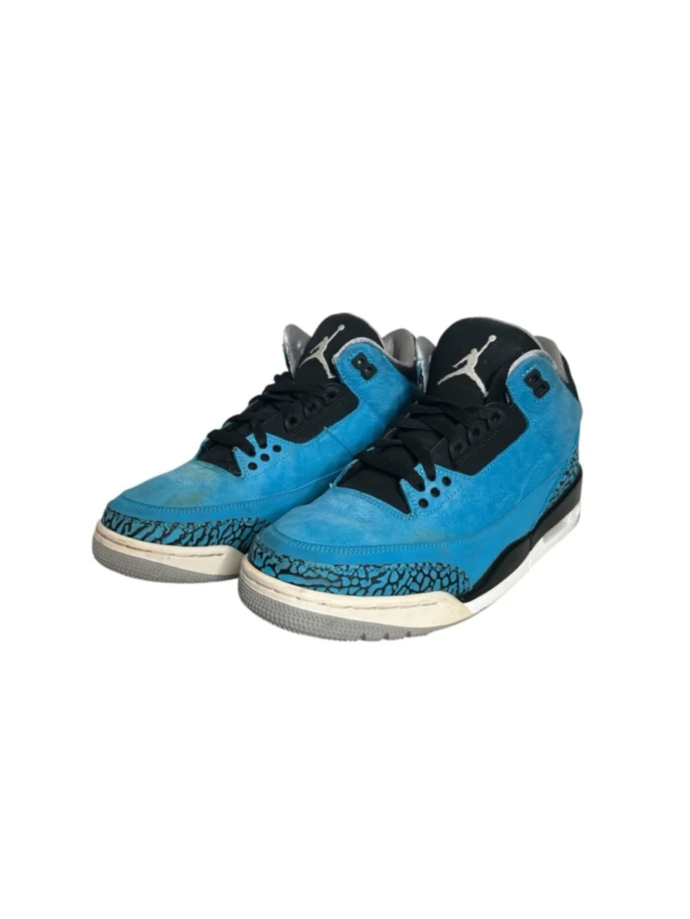 Nike Air Jordan Retro 3 Dark Powder Blue Black White 136064-406 Men's Size 8.5